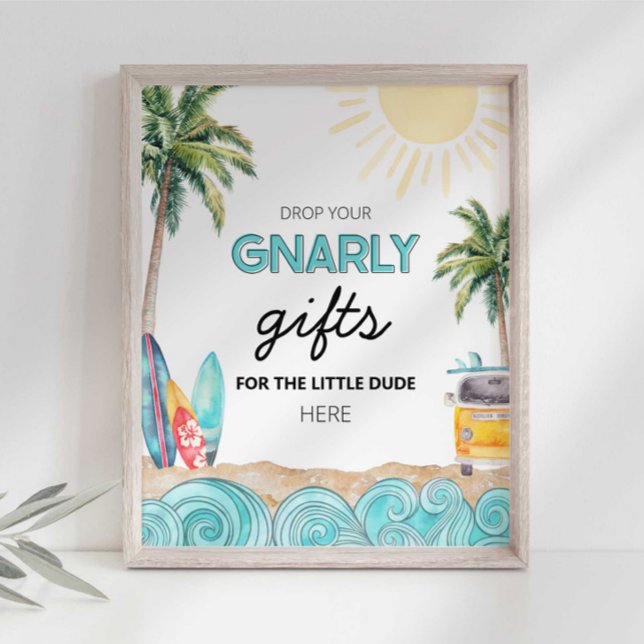 Affiche Panneau de table de cadeaux de fête (Créateur téléchargé)