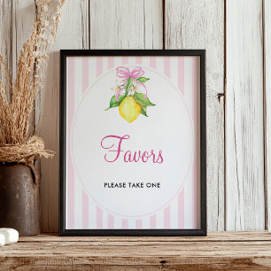 Affiche Panneau de table de citrons
