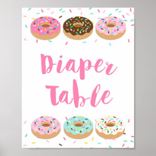 Affiche Panneau de table de couches - Panneau de Baby show