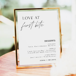Affiche Panneau de table de dessert minimaliste L'amour