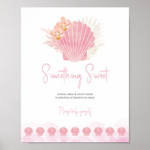 Affiche Panneau de table de desserts pour Baby Shower Coqu