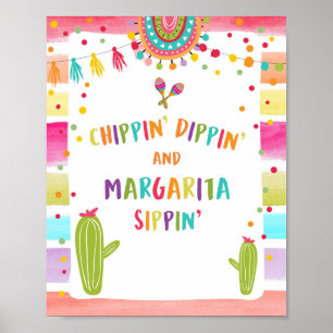 Affiche Panneau de table de fête pour boire des margaritas