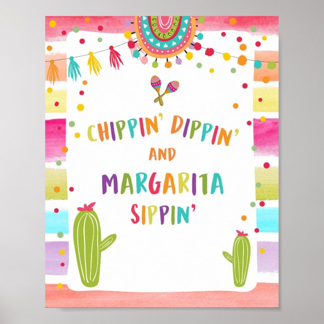 Affiche Panneau de table de fête pour boire des margaritas (Devant)