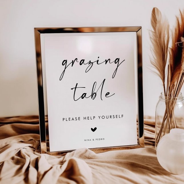 Affiche Panneau de table de grazing moderne pour mariage (Créateur téléchargé)