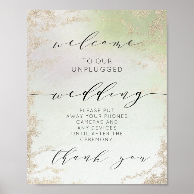 Affiche Panneau de table de mariage débranché Ombre Spring (Devant)