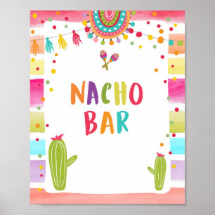 Affiche Panneau de table de nourriture mexicaine Nacho Bar