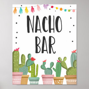 Affiche Panneau de table de nourriture mexicaine Nacho Bar
