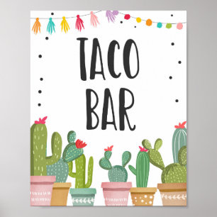 Affiche Panneau de table de nourriture mexicaine Taco Bar 