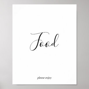 Affiche Panneau de table de nourriture pour Baby Shower mi