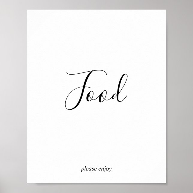 Affiche Panneau de table de nourriture pour Baby Shower mi (Devant)
