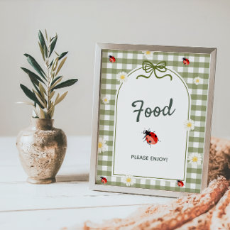 Affiche Panneau de table de nourriture pour bébé Love Bug