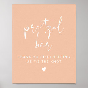 Affiche Panneau de table LEAH Vibrant Pastel Orange Pretze