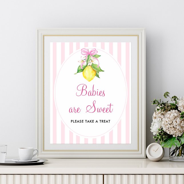 Affiche Panneau de table Les bébés citrons sont doux (Créateur téléchargé)