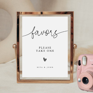 Affiche Panneau de table minimaliste moderne Favoriser le