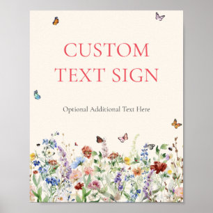 Affiche Panneau de table personnalisée du Mariage Floral R