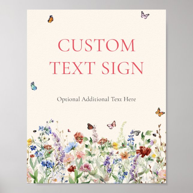 Affiche Panneau de table personnalisée du Mariage Floral R (Devant)