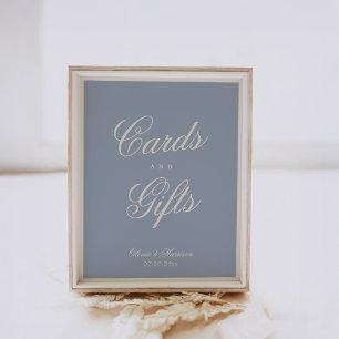 Affiche Panneau de table pour cartes et cadeaux élégants b