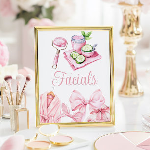 Affiche Panneau de table pour fête de spa rose pour annive
