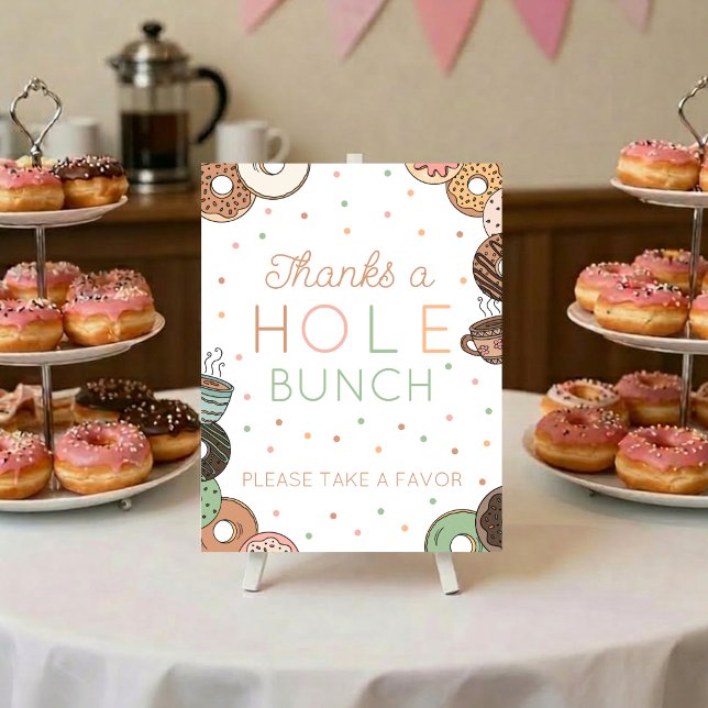 Affiche Panneau de table pour la fête de douche de bébé en (Créateur téléchargé)