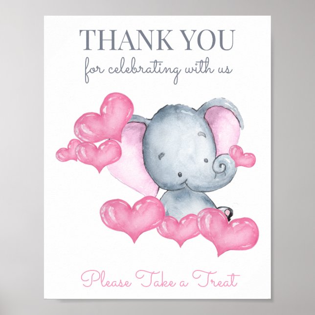 Affiche Panneau de table pour la fête de naissance de bébé (Devant)
