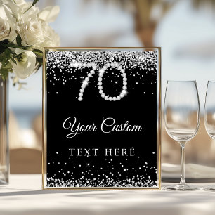 Affiche Panneau de table pour la fête des 70 ans Elegant D