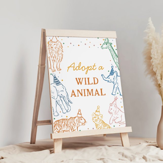 Affiche Panneau de table pour l'adoption d'un animal pour  (Créateur téléchargé)