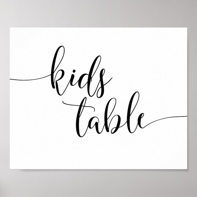 Affiche Panneau de table Rustique Réception Mariage Enfant (Devant)