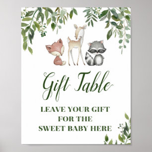 Affiche Panneau de table verte en bois - Panneau de table