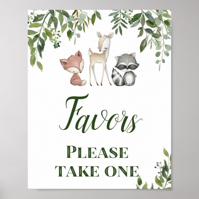 Affiche Panneau de table verte en bois - Symbole des Faveu (Devant)