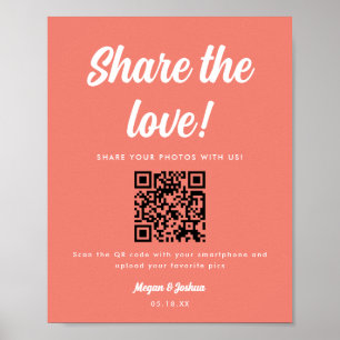 Affiche Panneau de téléchargement de photos de mariage mod