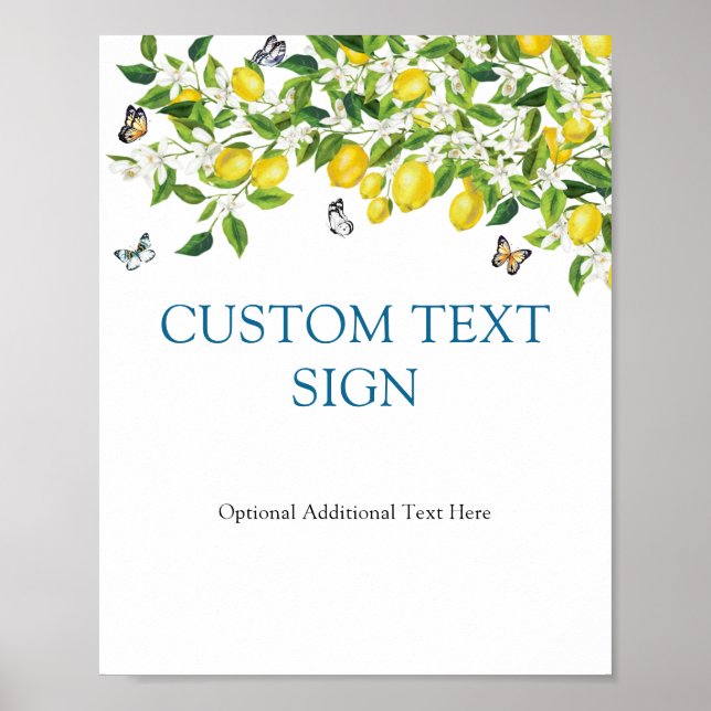 Affiche Panneau de texte personnalisé pour une fête de mar (Devant)