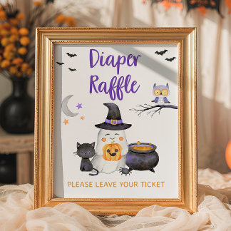 Affiche Panneau de tirage au sort des couches Halloween Li