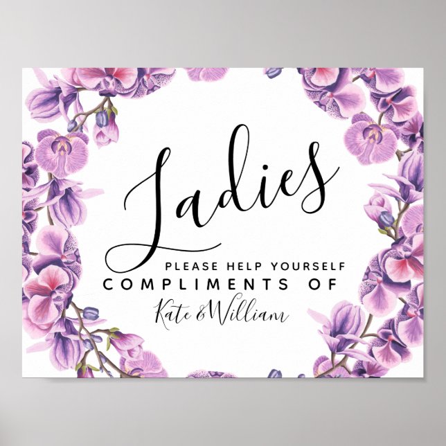 Affiche panneau de toilettes pour dames - corbeille d'arti (Devant)