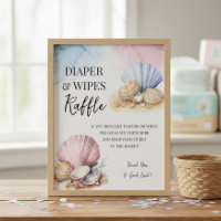 Panneau de tombola de couches et de lingettes pour