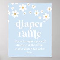 Panneau de tombola de couches pour baby shower Dai