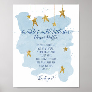 Affiche Panneau de tombola moderne Lange petite étoile cou