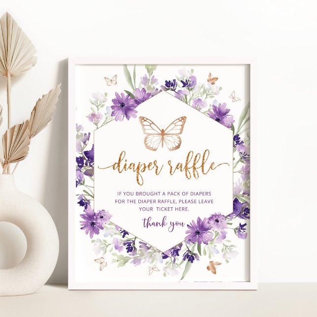 Affiche Panneau de tombola papillon (Créateur téléchargé)