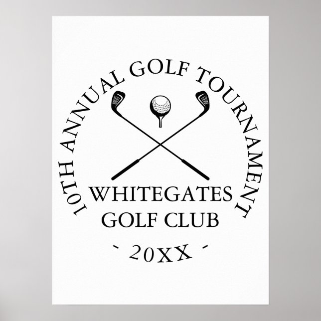 Affiche Panneau de tournoi de golf personnalisé (Devant)
