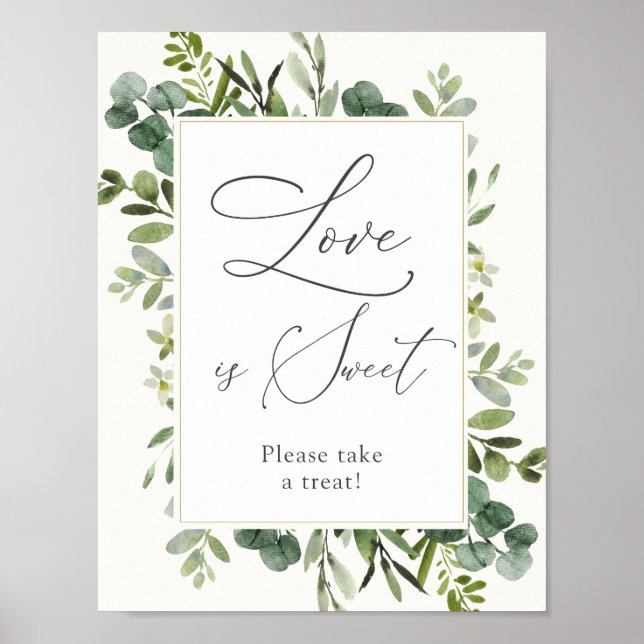 Affiche Panneau de traitement doux d'amour d'eucalyptus (Devant)