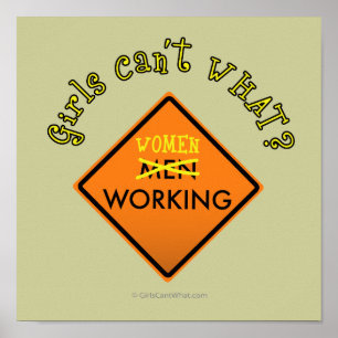 Affiche Panneau de travail Femmes