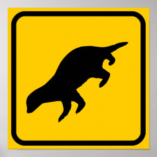 Affiche Panneau de traversée de ratel