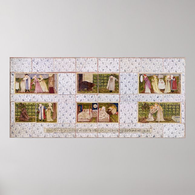 Affiche Panneau de tuiles représentant l'histoire de la be (Devant)