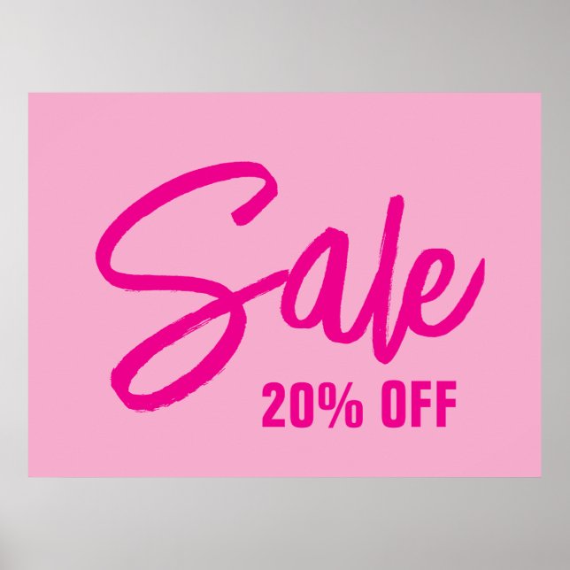 Affiche Panneau de vente à 20% de réduction, grande affich (Devant)