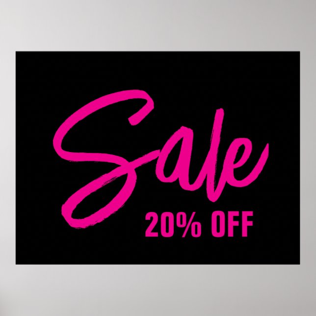 Affiche Panneau de vente à 20% de réduction, grande affich (Devant)