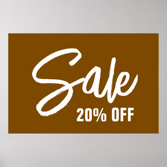 Affiche Panneau de vente à 20% de réduction, grande affich (Devant)