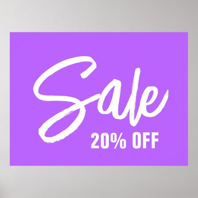 Affiche Panneau de vente à 20% de réduction, grande affich (Devant)