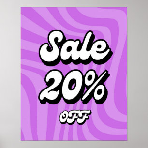 Affiche Panneau de vente de 20 % de réduction, panneau de 
