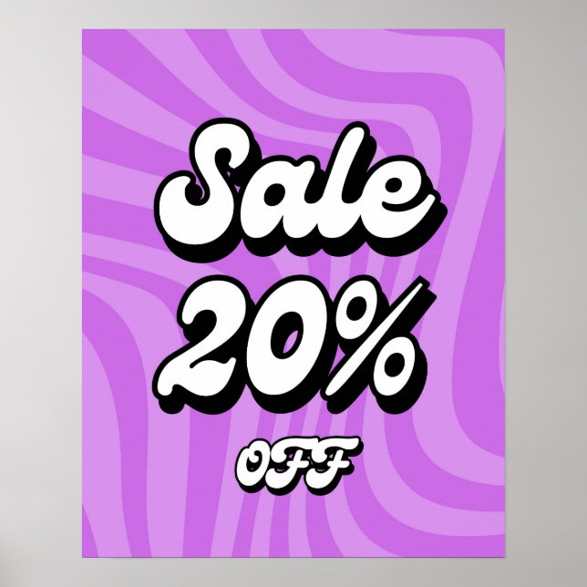 Affiche Panneau de vente de 20 % de réduction, panneau de  (Devant)