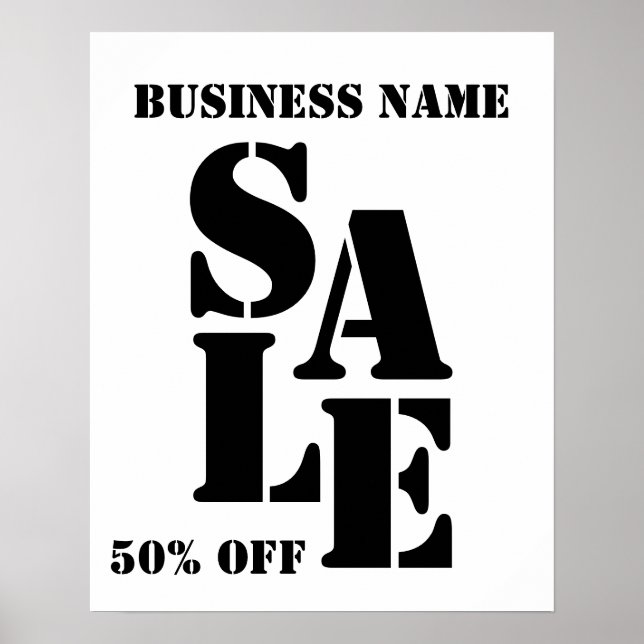 Affiche Panneau de vente de boutique, Signalisation de mag (Devant)