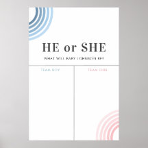 Panneau de vote bleu ou rose arc-en-ciel